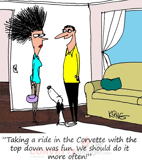 Saturday Morning Corvette Comic: Top Down Driving