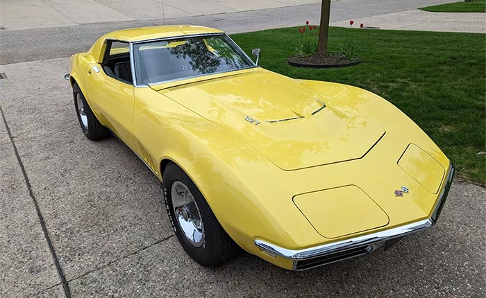 Corvettes for Sale: Safari Yellow 1968 Corvette with a Matching Numbers 327 V8 Offered on eBay