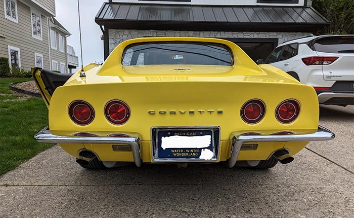 Corvettes for Sale: Safari Yellow 1968 Corvette with a Matching Numbers 327 V8 Offered on eBay