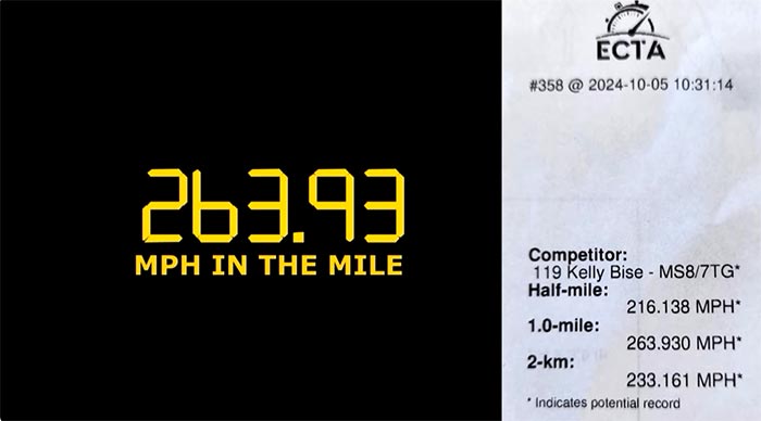 2009 Corvette Z06 Sets New LS Standing Mile Record at 264 MPH!