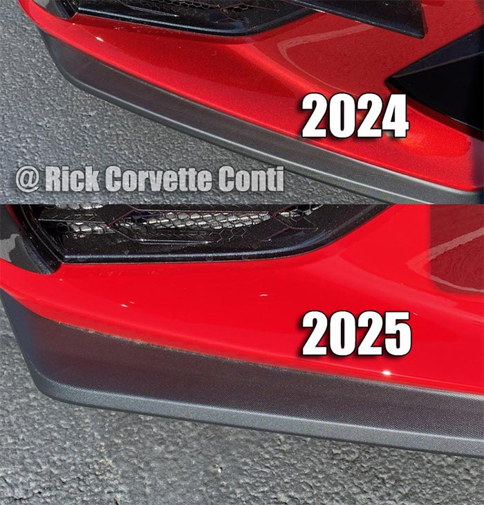 2025 Corvette Stingray's Z51 Front Splitter