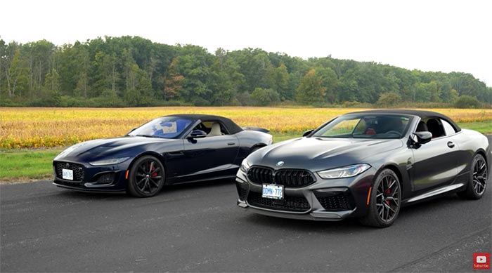 [VIDEO] The C8 Corvette Takes on Europe's Top Sports Cars in Four-Way Drag and Roll Races