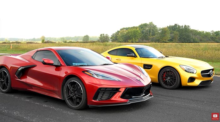 [VIDEO] The C8 Corvette Takes on Europe's Top Sports Cars in Four-Way Drag and Roll Races