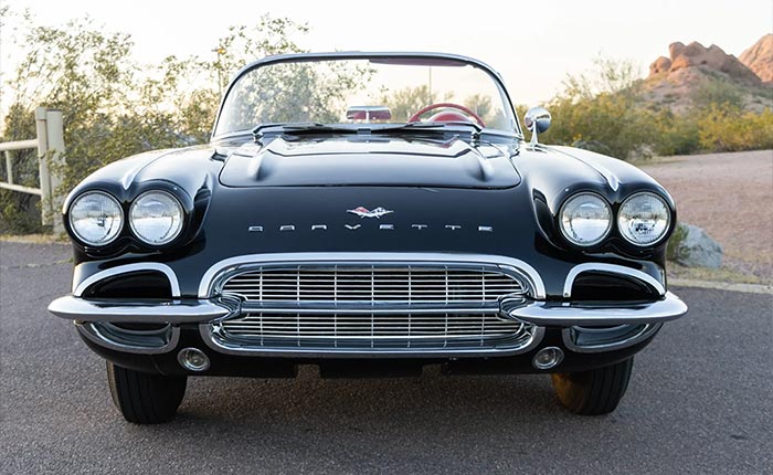 Corvettes for Sale: Black/Silver 1961 Corvette on Bring a Trailer