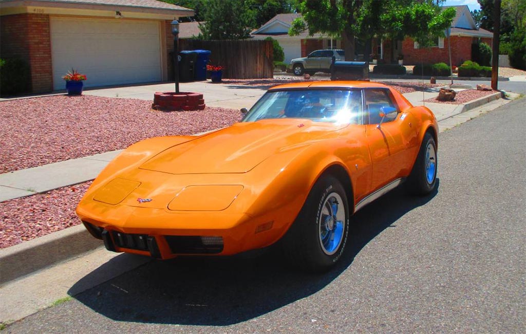 Corvettes for Sale: Corvette Orange 1977 T-Top Coupe with L82 on Craigslist