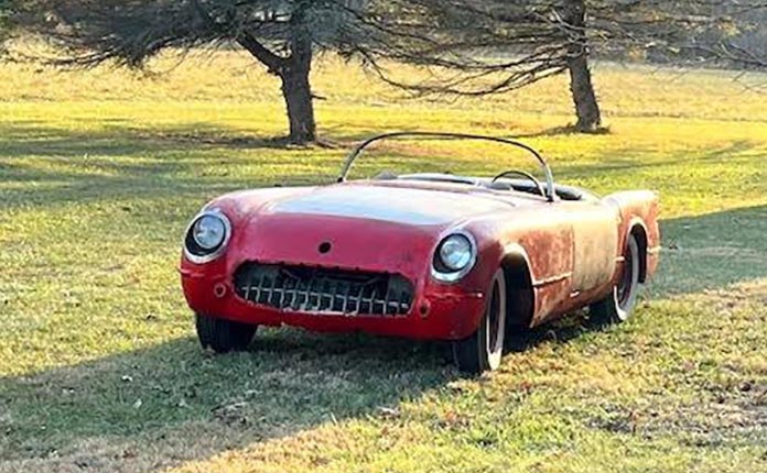 Corvettes for Sale: Project 1954 Corvette Wearing VIN 107 on Craigslist