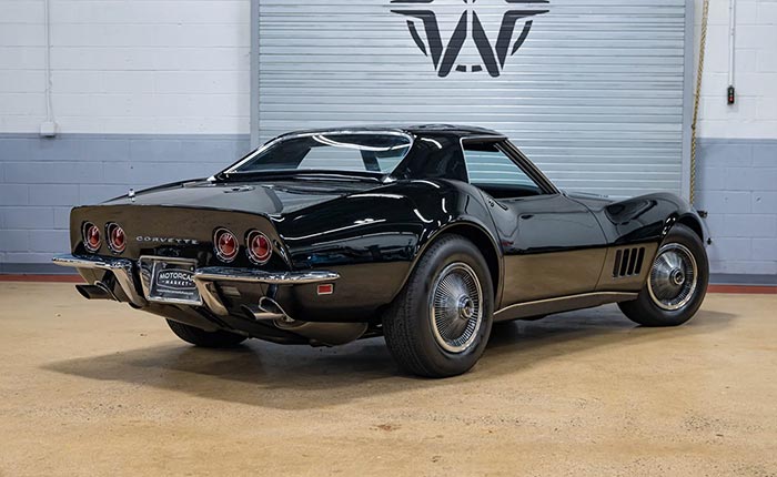 Corvettes for Sale: Triple Black 1968 Corvette Convertible with 427 on BaT