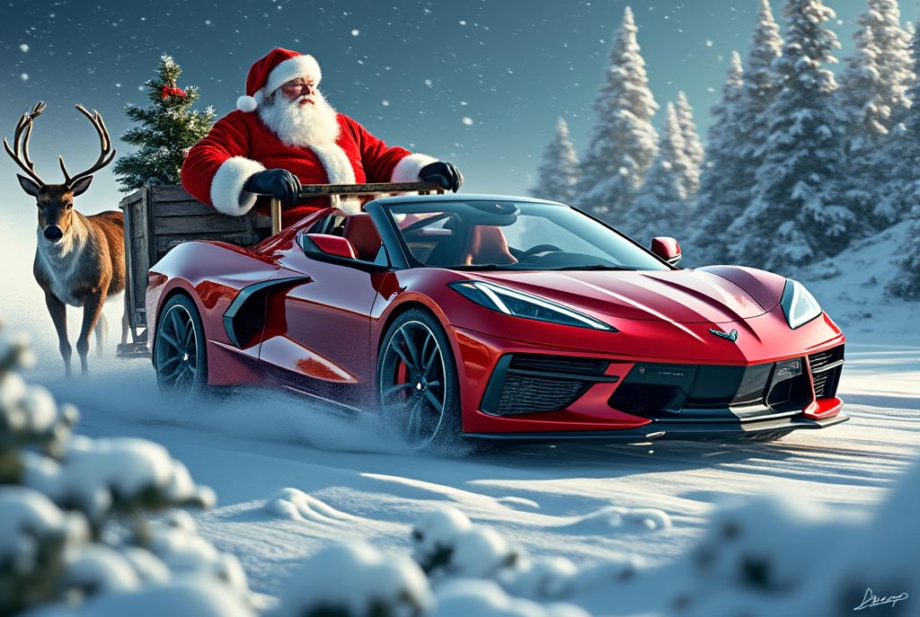 Twas the Night Before Christmas - Corvette Style