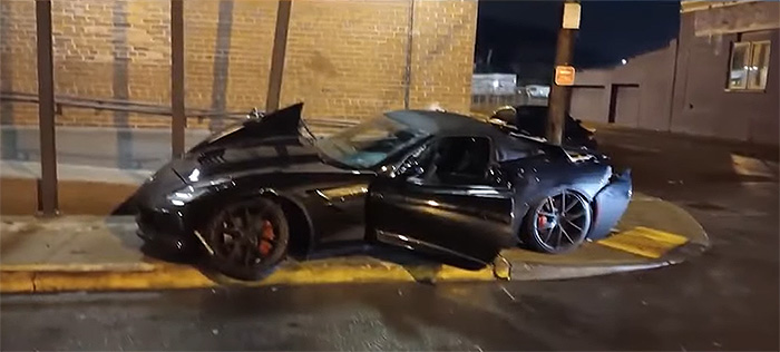 [ACCIDENT] C7 Corvette Crashes into a Building on New Year's Eve