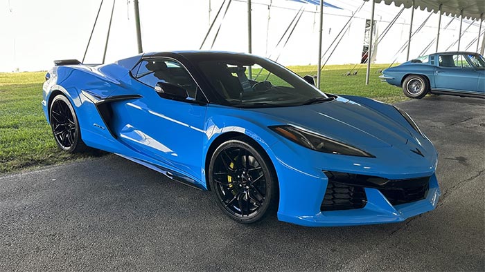 Rapid Blue 2023 Corvette Z06 - $160,000 High Bid