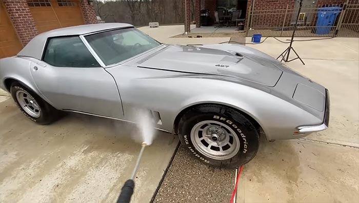 [VIDEO] 1968 Corvette Barn Find Gets a Satisfying First Wash After 30 Years of Storage