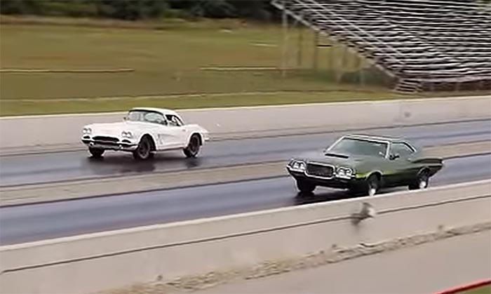 [VIDEO] 1962 Corvette vs a 1972 Gran Torino at the Pure Stock Muscle Car Drag Races