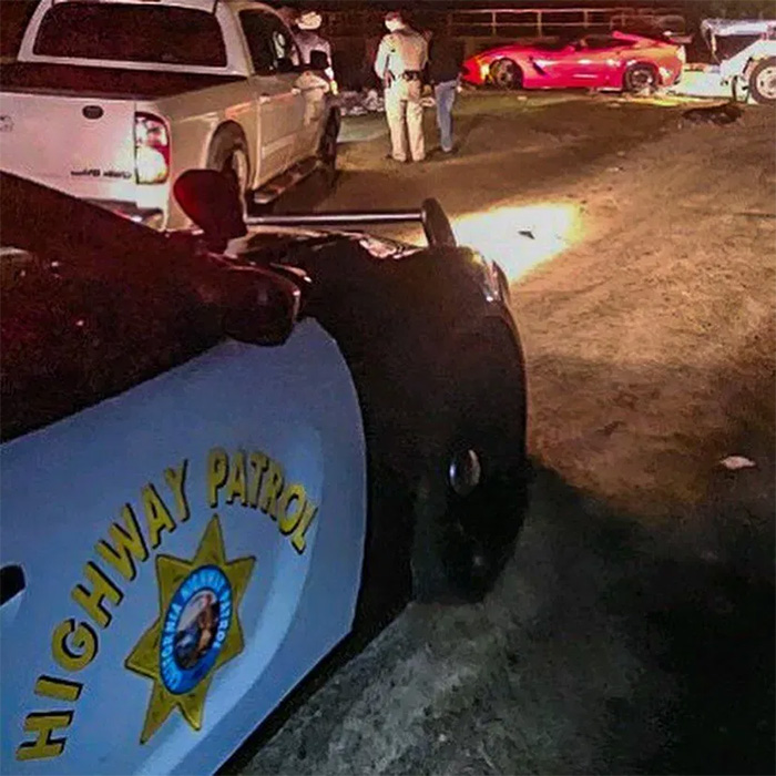 [ACCIDENT] Speeding C7 Corvette Z06 Ends Up Submerged in a California Canal