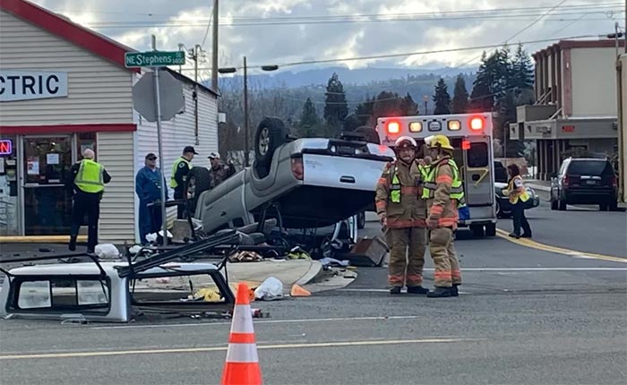 Elderly C6 Corvette Driver Faces Multiple Citations After Causing a Two Car Crash in Oregon