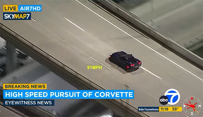 [VIDEO] C7 Corvette Z06 Driver Runs from Police with Speeds Topping 145 MPH