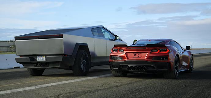 C8 Corvette Z06 vs. Tesla Cybertruck