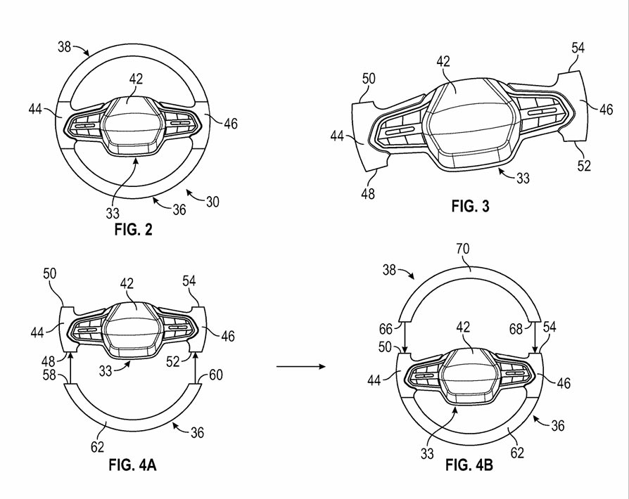 GM Patents a Modular, Interchangeable Steering Wheel