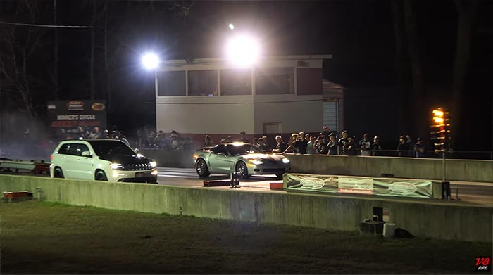[VIDEO] Jeep Trackhawk Challenges a Supercharged C6 Corvette Grand Sport to an Eighth Mile Throwdown