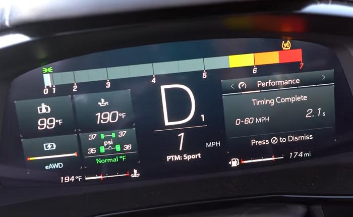 0-60 MPH in 2.1 seconds