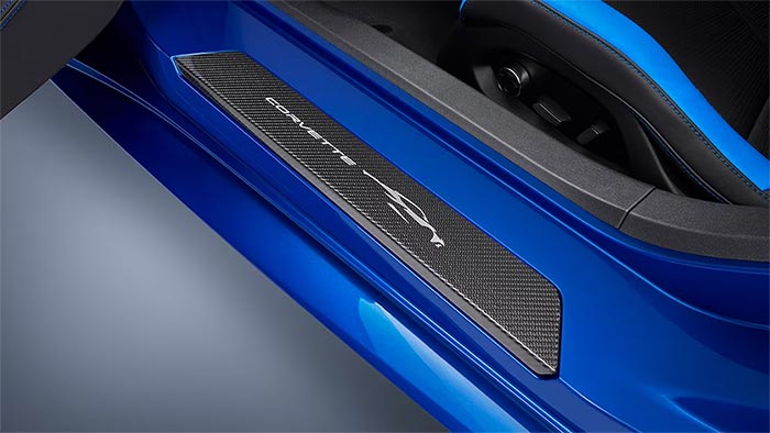 GM is Now Offering Visible Carbon Fiber Door Sill Plates for the C8 Corvette