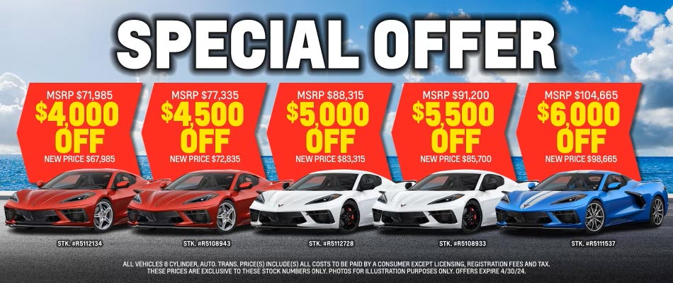 Ciocca Corvette of Atlantic City Offering Up to $6,000 Off on Select In-Stock Corvettes