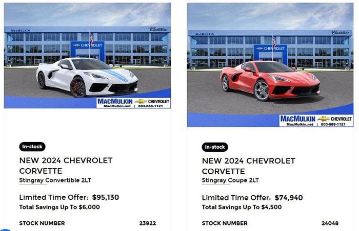 MacMulkin Corvette Offering $6,000 off Select In-Stock Stingrays for the Month of April