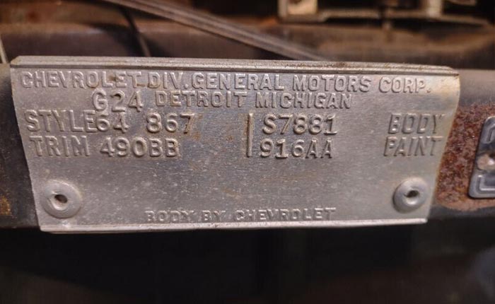 Corvettes for Sale: Solid Numbers Matching 1964 Corvette Barn Find on eBay