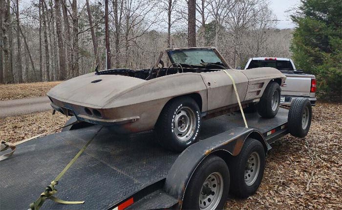 Corvettes for Sale: Solid Numbers Matching 1964 Corvette Barn Find on eBay