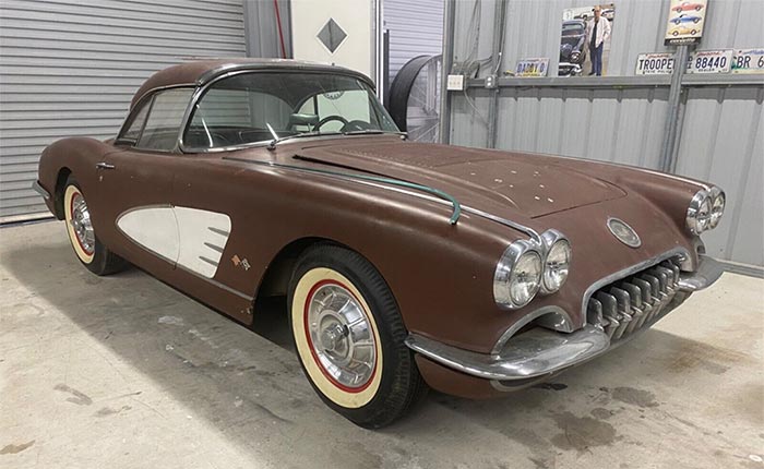 Corvettes for Sale: 1958 Corvette Project Offered at No Reserve on eBay