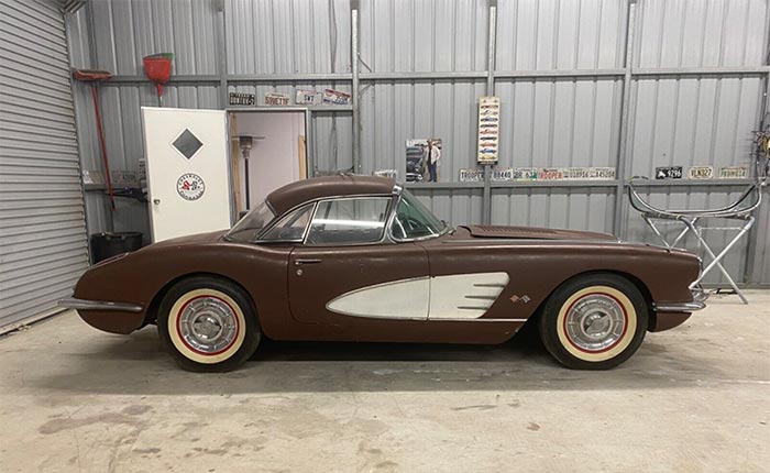 Corvettes for Sale: 1958 Corvette Project Offered at No Reserve on eBay