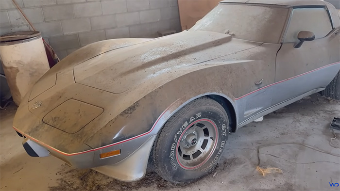 [VIDEO] Poorly-Stored 1978 Corvette Indy 500 with 293 Miles Receives First Wash in 45 Years