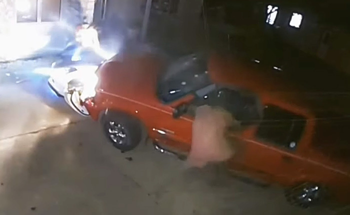 [VIDEO] Naked Man Rams a C7 Corvette Owner Who Then Unloads a Full Magazine at his Assailant