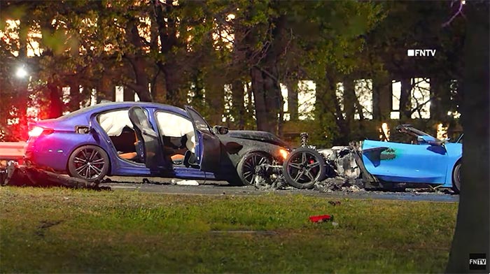 [ACCIDENT] Off-Duty Firefighter Comes to the Rescue of a Driver in a Burning C8 Corvette