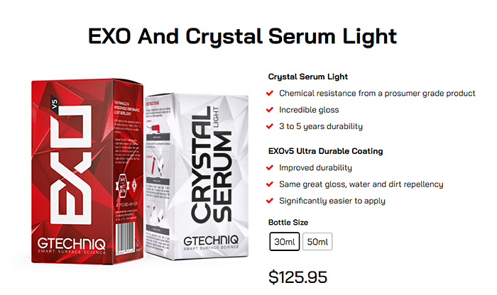 EXOv5 and Crystal Serum Light