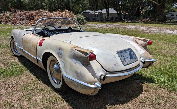 Corvettes for Sale: Numbers Matching 1954 Corvette Barn Find on Facebook Marketplace