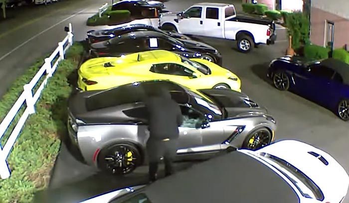 [VIDEO] Car Thief Smashes a Z06s Window and Attempts to Drive Off As Police Show Up