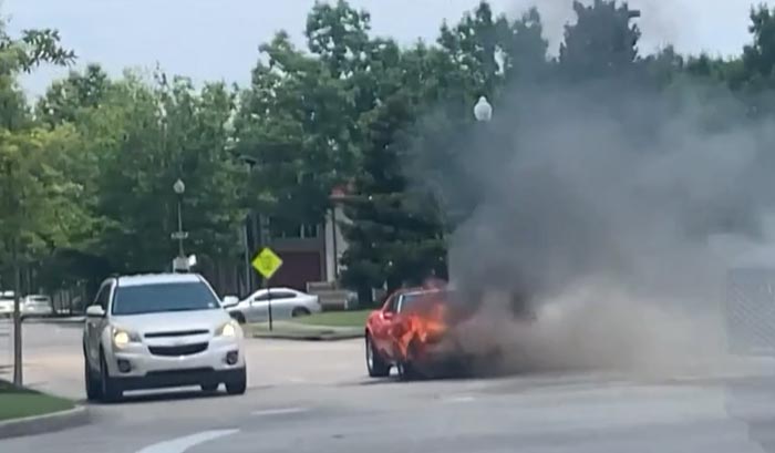 [ACCIDENT] 1975 Corvette Stingray Goes Up in Flames in Lafayette