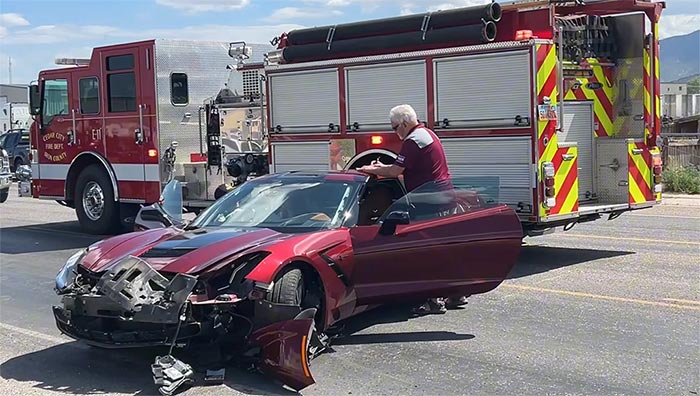 [ACCIDENT] C7 Corvette Stingray Collides with a Motorcyclist
