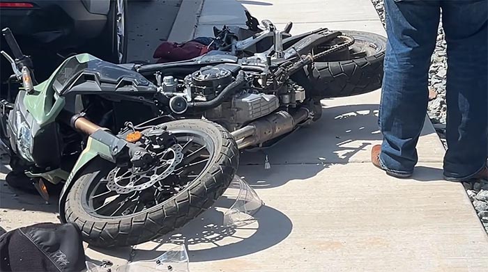 [ACCIDENT] C7 Corvette Stingray Collides with a Motorcyclist