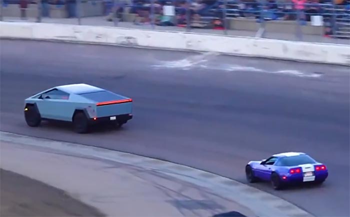 [VIDEO] 1996 Corvette Grand Sport Takes Down the Cybertruck in a Circle Drag Race
