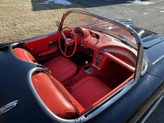 Corvettes for Sale: Tuxedo Black 1958 Corvette Offered on Bring a Trailer
