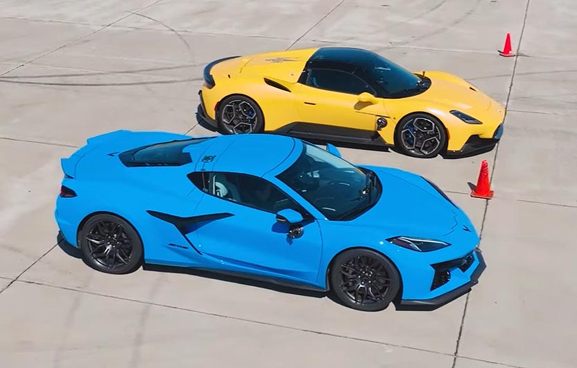 [VIDEO] Watch the C8 Corvette Z06 U-Drag a Maserati MC20