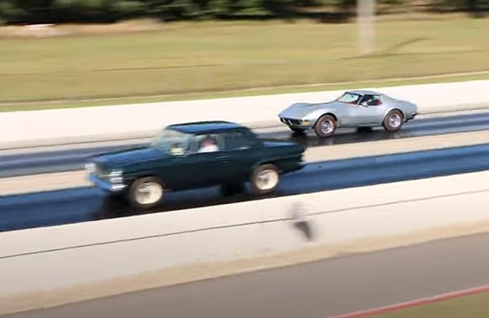 [VIDEO] Racing a 1971 Corvette Versus a 1964 Studebaker Challenger