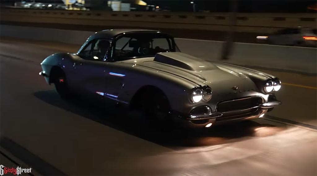 [VIDEO] Procharged 1955 Bel Air Takes on a Twin Turbo 1961 Corvette in Late Night Street Race