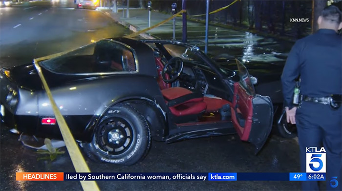 [ACCIDENT] C3 Corvette Gets Drenched After Driver Hits a Fire Hydrant in Los Angeles