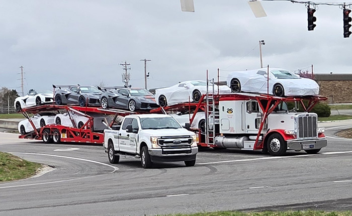 [SPIED] 2025 Corvette ZR1s Leaving the Corvette Assembly Plant