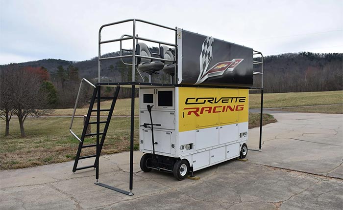 Corvette Racing Timing Stand is Offered at No Reserve on Bring a Trailer