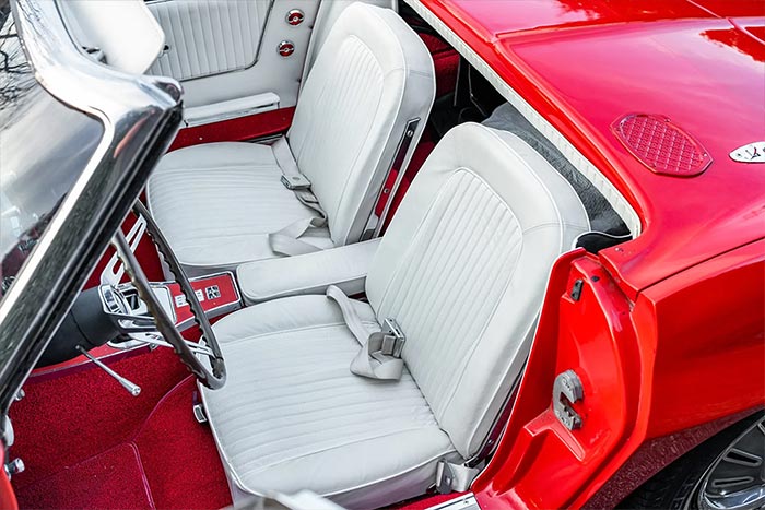 Corvettes for Sale: Red/White 1964 Corvette Convertible Offered on Bring a Trailer