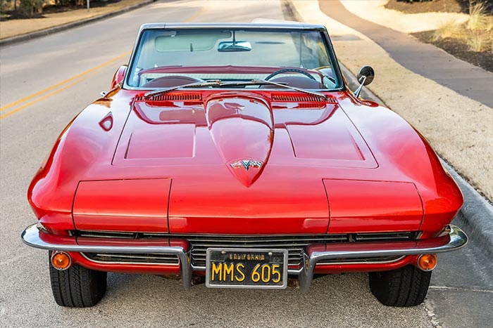 Corvettes for Sale: Red/White 1964 Corvette Convertible Offered on Bring a Trailer