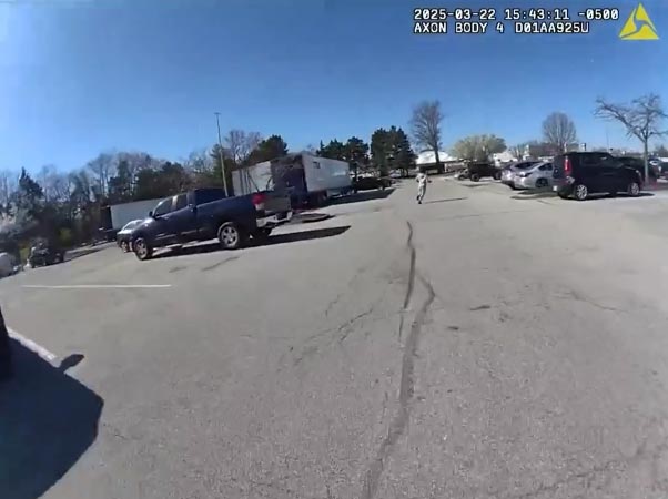Body Cam Footage of Suspect in Theft of Eight Corvettes